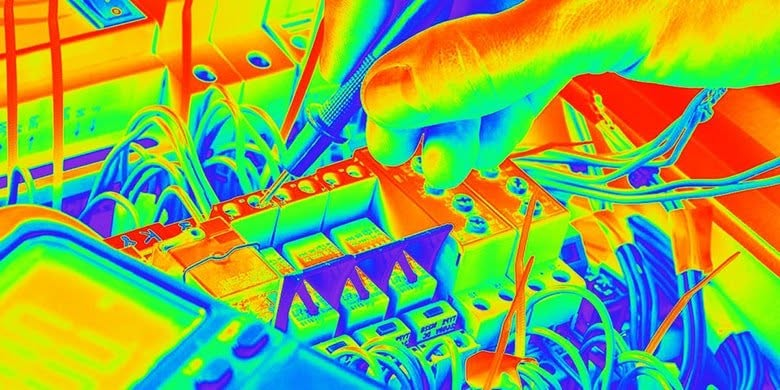 Elektros įrangos jungčių įkaitimas termovizoriumi